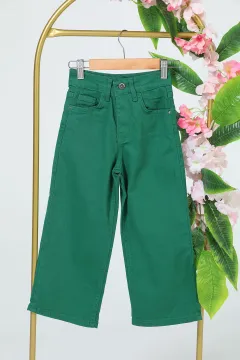Kız Çocuk Bol Paça Pantolon Yeşil