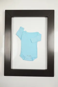 Kız-erkek Bebek Baskılı Çıtçıtlı Body-zıbın Mavi