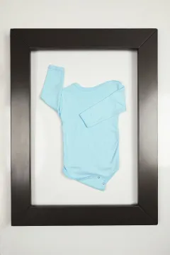 Kız-erkek Bebek Baskılı Çıtçıtlı Body-zıbın Mavi
