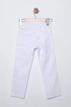 Kız-erkek Çocuk Likralı Pantolon Beyaz
