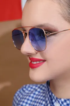 Kadın Kare Güneş Gözlüğü Mavi
