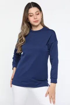 Oversize Kadın Sweatshirt Lacivert