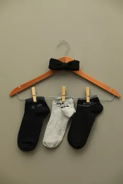 Gezen Erkek Renkli 3 Lü Spor Çorap(41-45 Uyumludur) Renkli