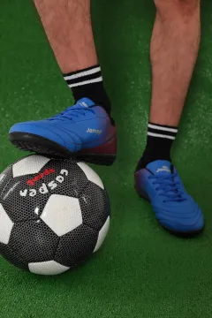 Erkek Bağcıklı Halısaha Futbol Ayakkabısı Saksmavisi