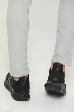 Erkek Bağcıklı Anatomik Spor Ayakkabı Siyah