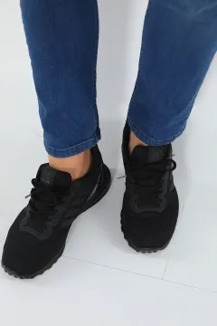 Erkek Bağcıklı Aqua Günlük Spor Ayakkabı Siyah