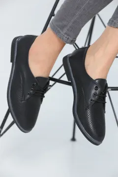 Kadın Bağcıklı Günlük Ayakkabı Siyah