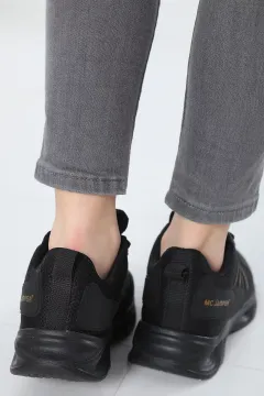 Kadın Bağcıklı Lafonten Triko Spor Ayakkabı Siyah