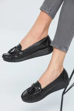 Kadın Yüksek Taban Günlük Ayakkabı Siyah