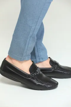 Erkek Loafer Günlük Babet Ayakkabı SiyahCilt