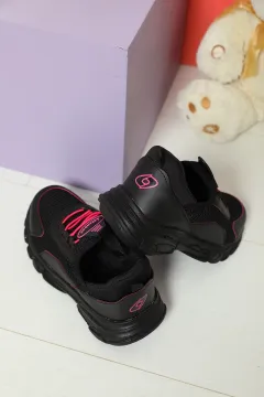 Çocuk Anaroklu Aqua Günlük Spor Ayakkabı Siyahfujya