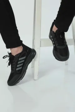 Erkek Bağcıklı Günlük Spor Ayakkabı Siyahfüme