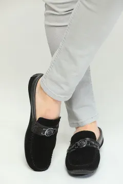 Erkek Loafer Günlük Babet Ayakkabı Siyahsüet