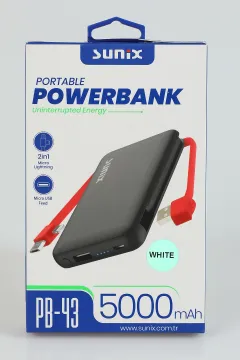 Sunix Pb-43 5000 Mah Powerbank Beyaz
