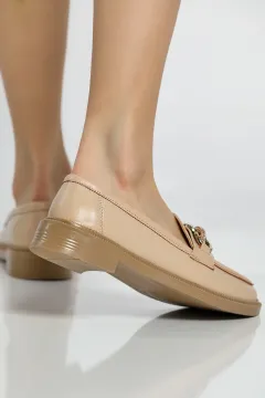 Taş Detaylı Kadın Günlük Ayakkabı Bej