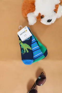 Defne Erkek Bebek 3'lü Çorap Yeşil