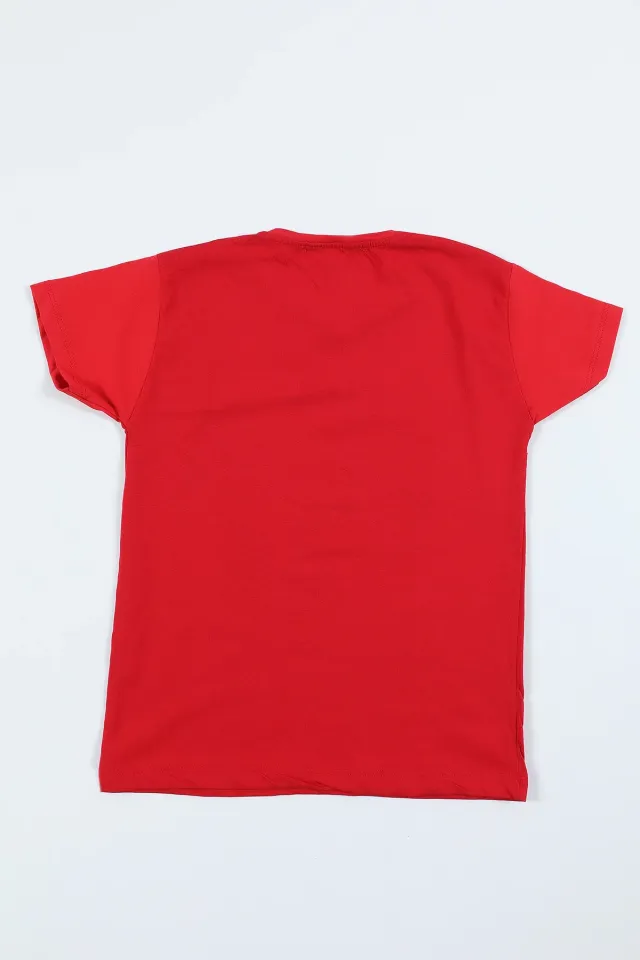 Erkek Çoçuk Baskılı T-shirt Kırmızı