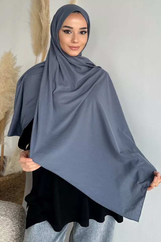 Düz Tesettür Şehri Şal Koyugri