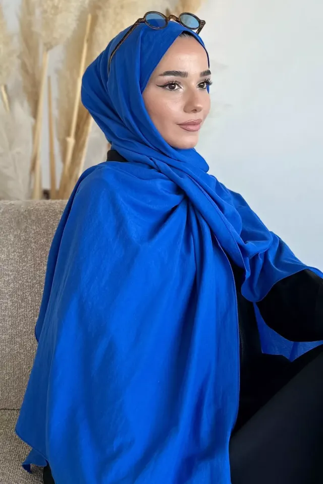 Düz Tesettür Şehri Şal Saksmavisi