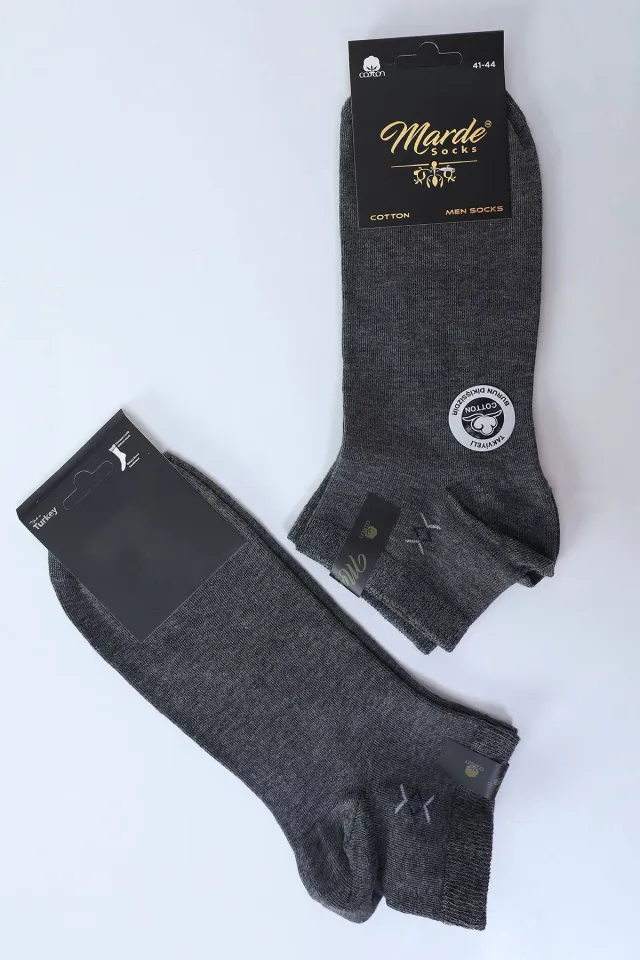 Erkek Burun Dikişsiz 2 Li Patik Çorap (41-44 Uyumludur) Antrasit