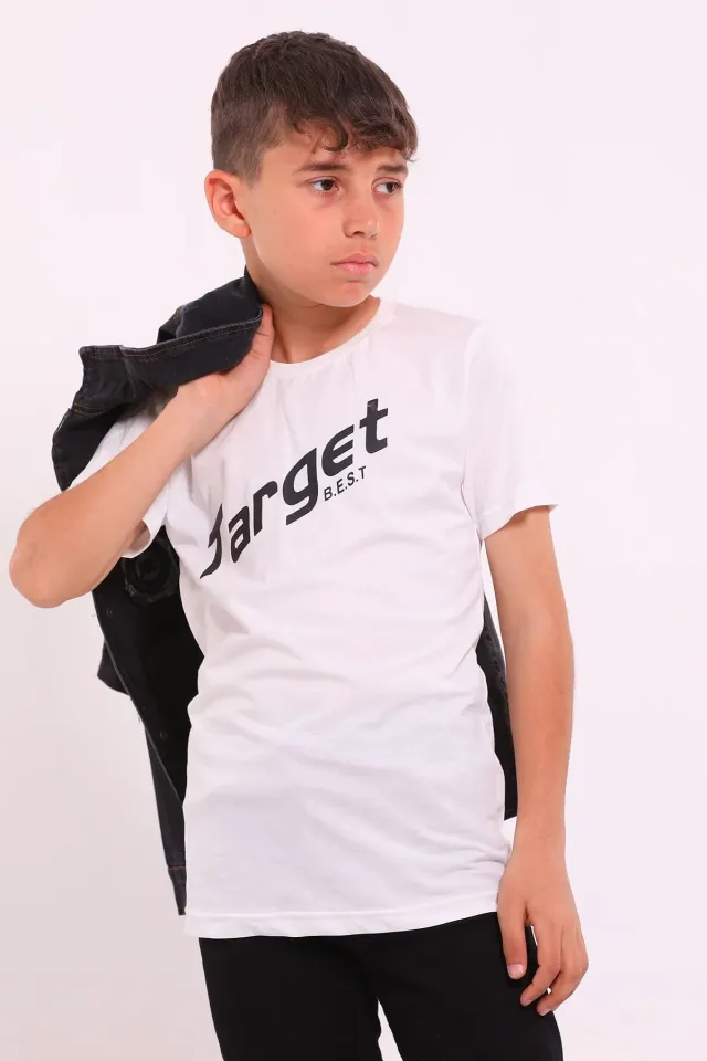 Erkek Çocuk Baskı Detaylı T-shirt Ceket İkili Takım Antrasit