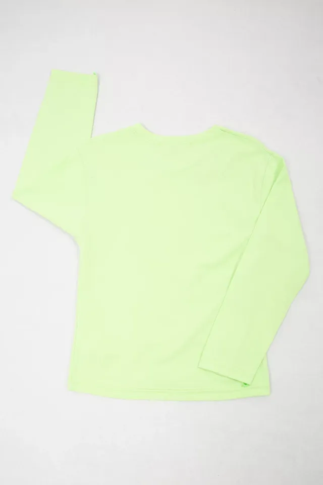 Erkek Çocuk Baskılı Body Sweatshirt Fıstık Yeşili