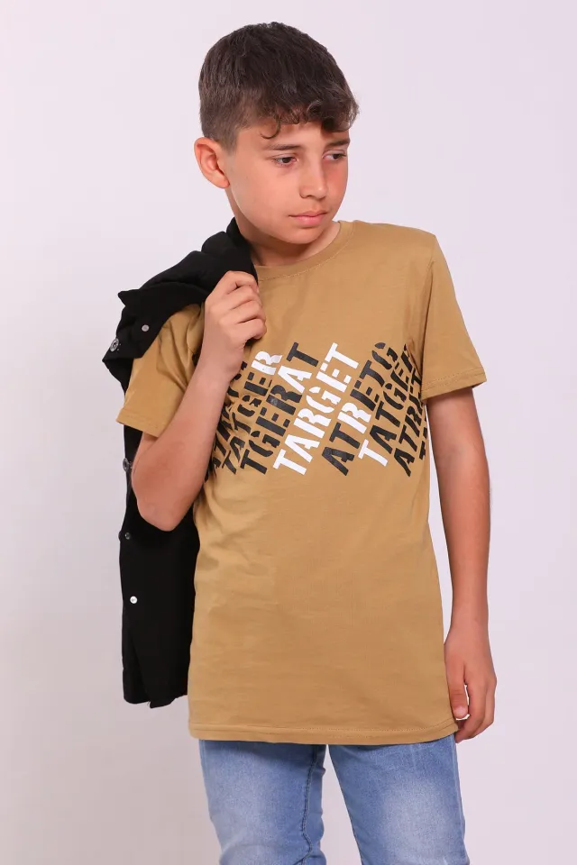 Erkek Çocuk T-shirt Ceket İkili Takım Siyah