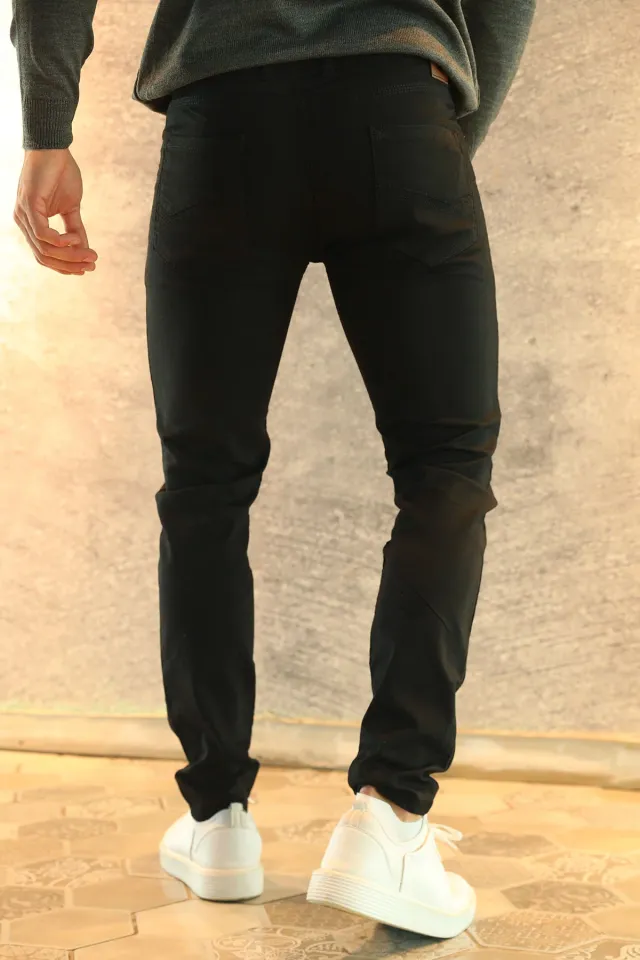 Erkek Likralı Pantolon Siyah