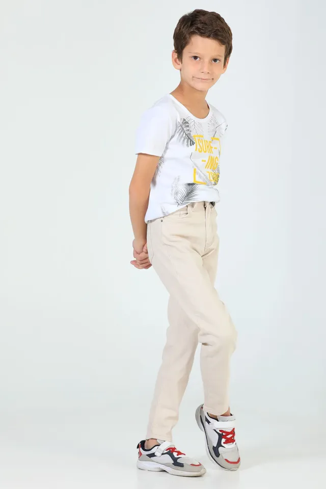 Erkek Çocuk Jeans Pantolon Taş