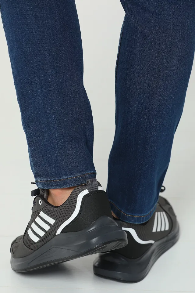 Erkek Bağcıklı Anaroklu Günlük Spor Ayakkabı Füme