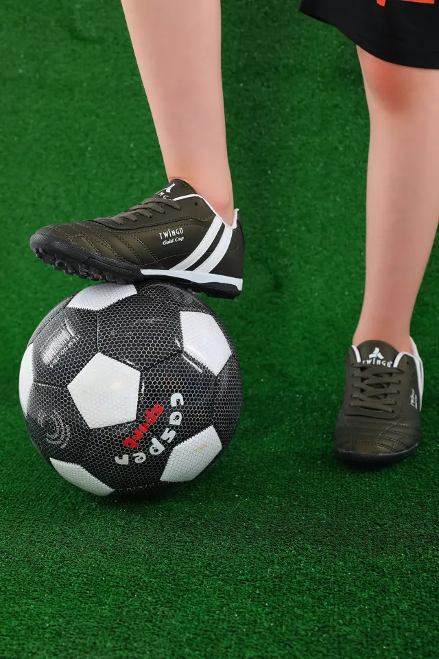 Genç Erkek Çocuk Halısaha Futbol Ayakkabısı Haki