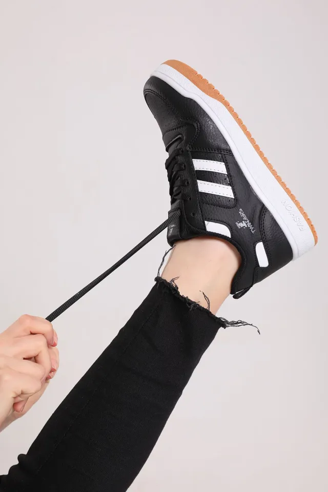 Kadın Bağcıklı Spor Ayakkabı Siyahtabaa