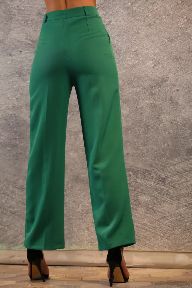 Kadın Bol Paça Pantolon Yeşil