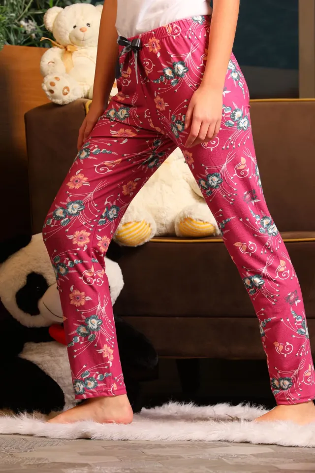 Kadın Desenli Alt Pijama K.gülkurusu