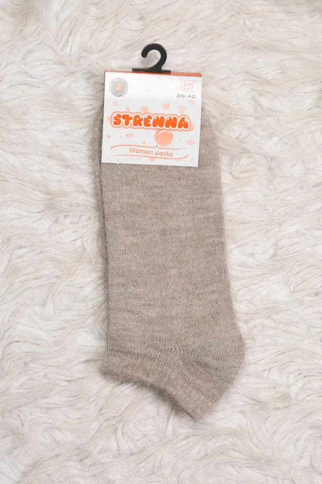 Kadın Kışlık Patik Çorap (36-40 Uyumludur) Taş