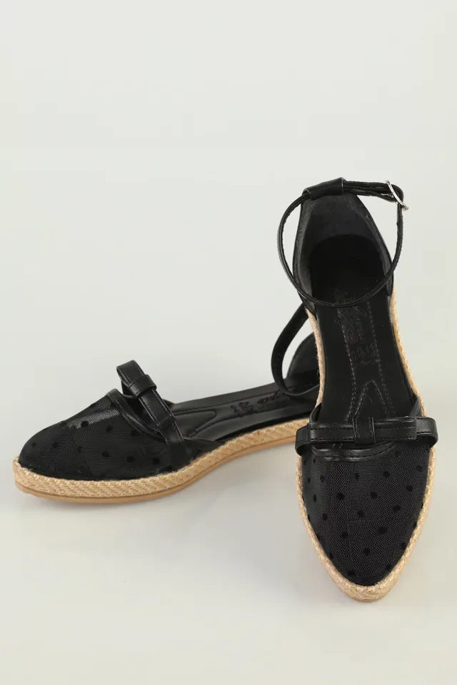 Kadın Papyonlun Topuksuz Sandalet Siyah