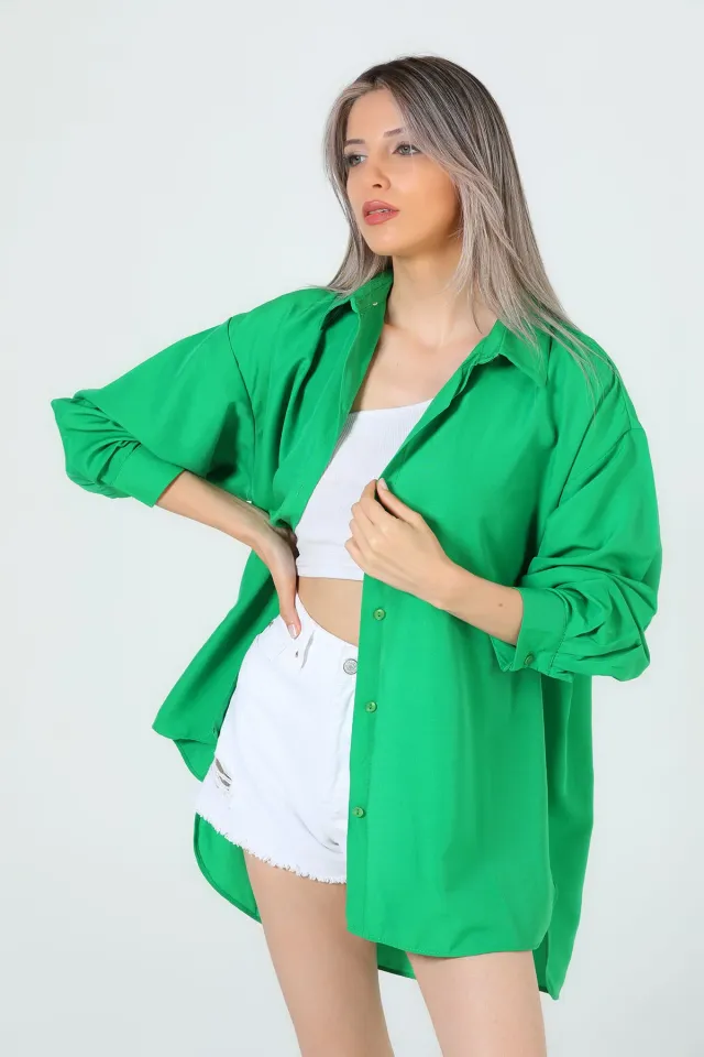 Kadın Salaş Gömlek Yeşil