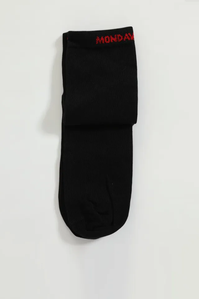 Kadın Soket Çorap (35-38 Uyumludur) Siyahkırmızı