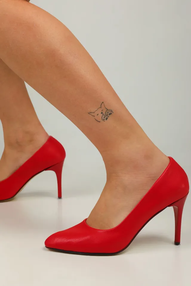 Kadın Stiletto Topuklu Ayakkabı Kırmızı