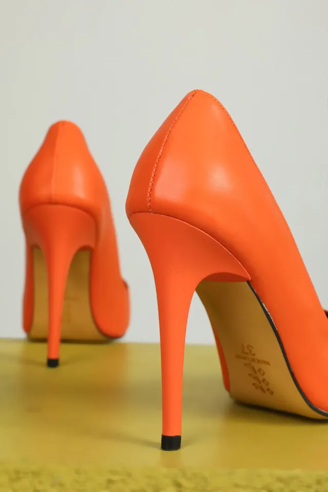 Kadın Stiletto Topuklu Ayakkabı Orange