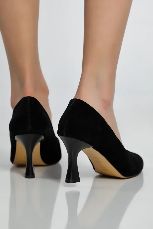 Kadın Topuklu Ayakkabı Siyahsüet