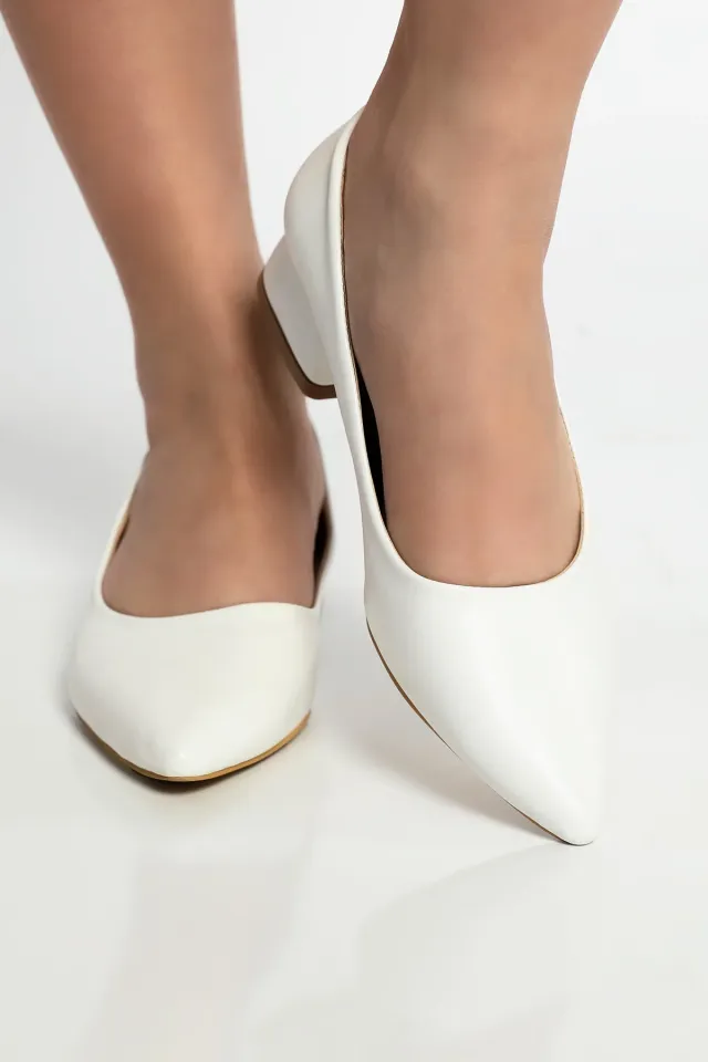Kadın Topuklu Ayakkabı Beyaz