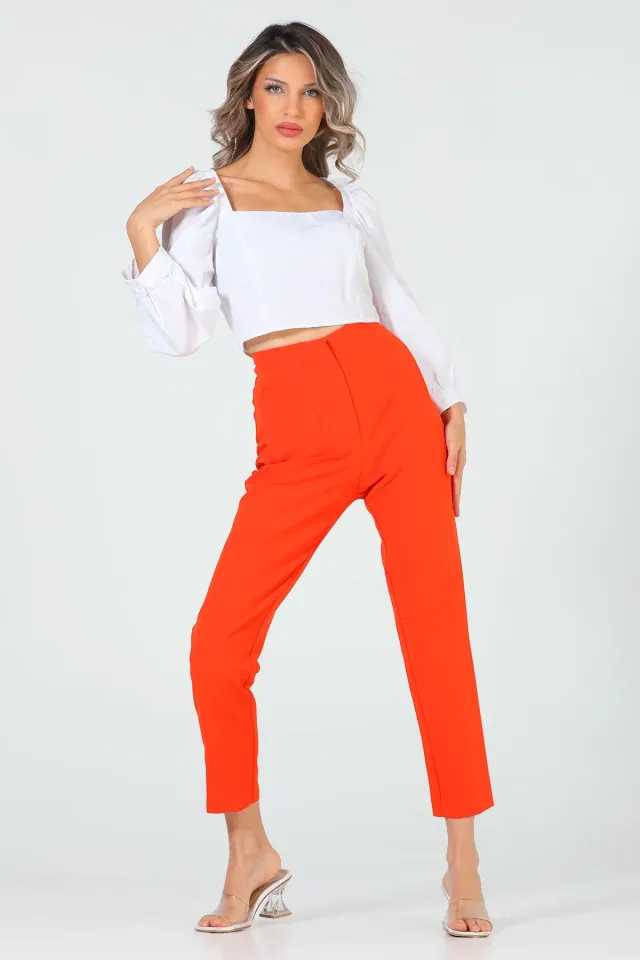 Kadın Kumaş Pantolon Orange