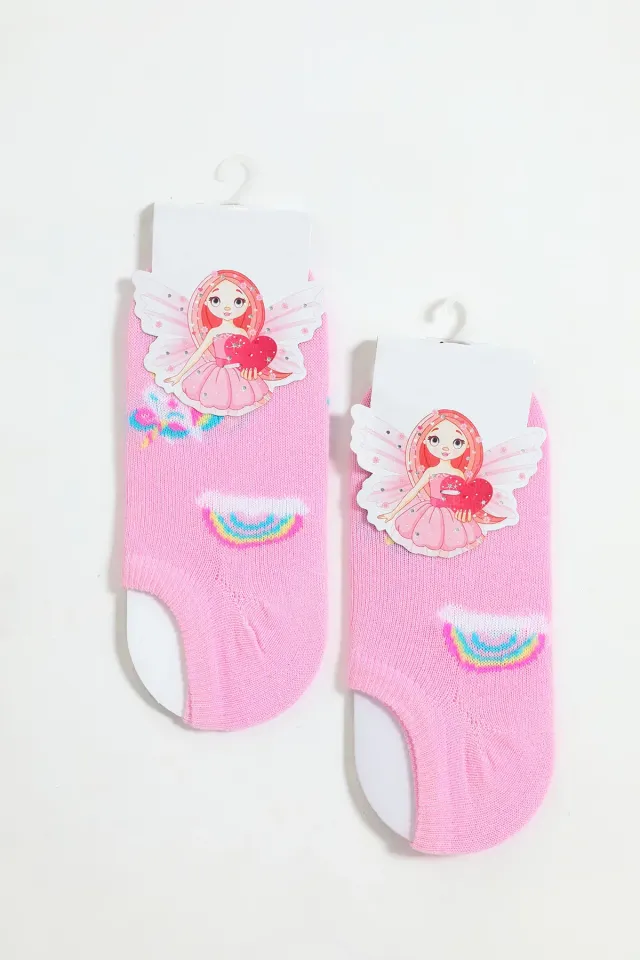 Kız Çocuk İkili Patik Çorap Pembe