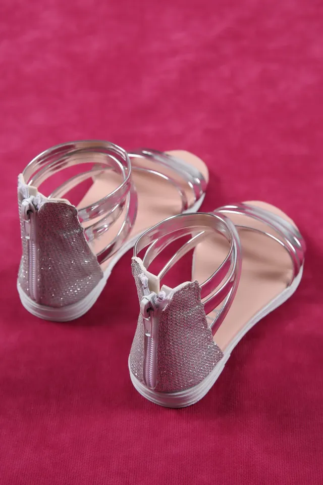 Kız Çocuk Sandalet Gümüş