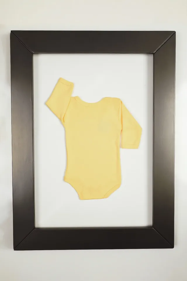 Kız-erkek Bebek Baskılı Çıtçıtlı Body-zıbın Sarı