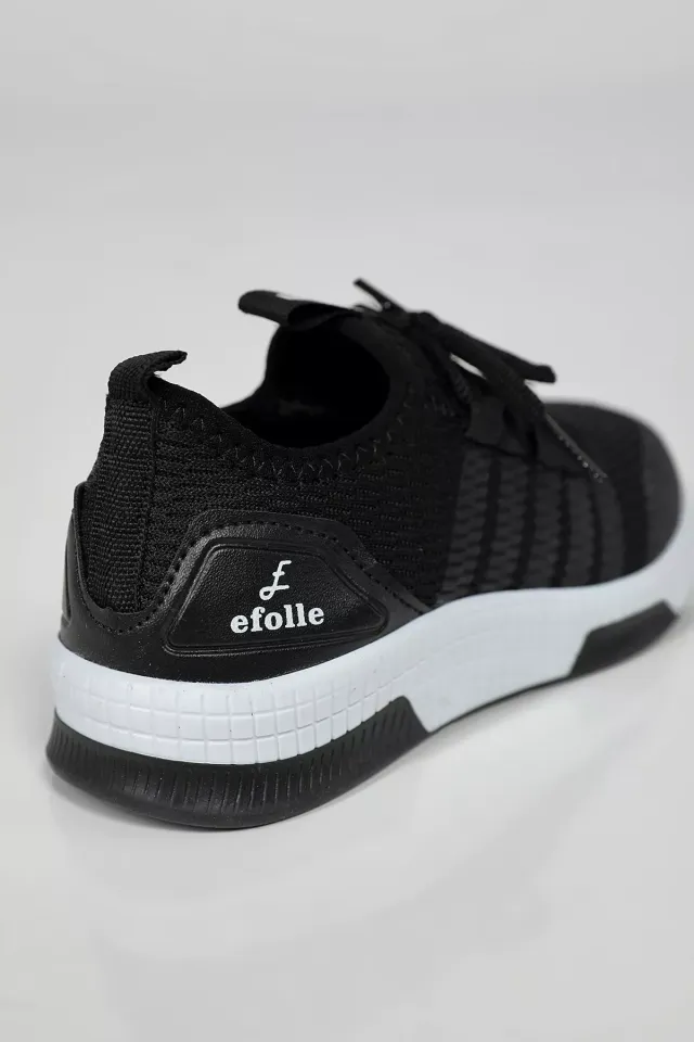 Kız-erkek Çocuk Bağcıklı Rahat Spor Ayakkabı Siyah