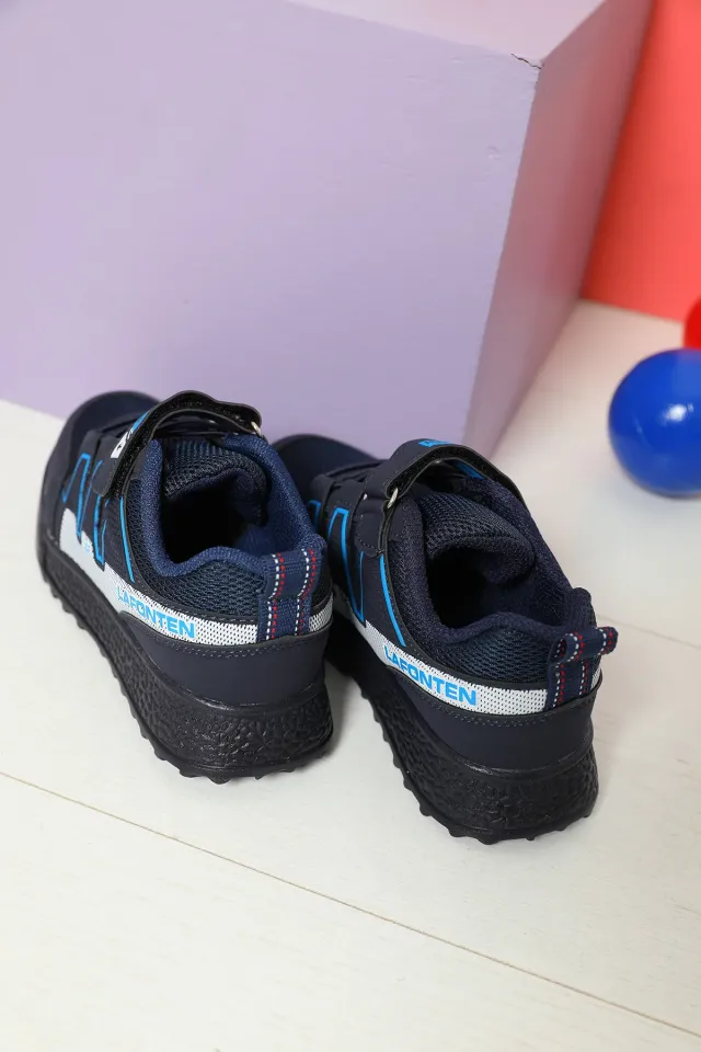 Çocuk Anaroklu Cırtlı Günlük Spor Ayakkabı Lacivertsaksmavisi
