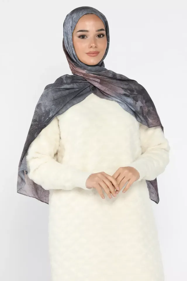 Mismara Tesettür Kraş Şal Füme