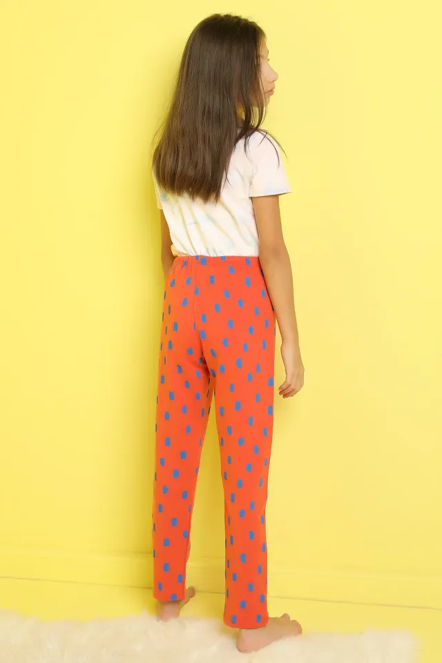 Kız Çocuk Puanlı Pijama Altı Orange